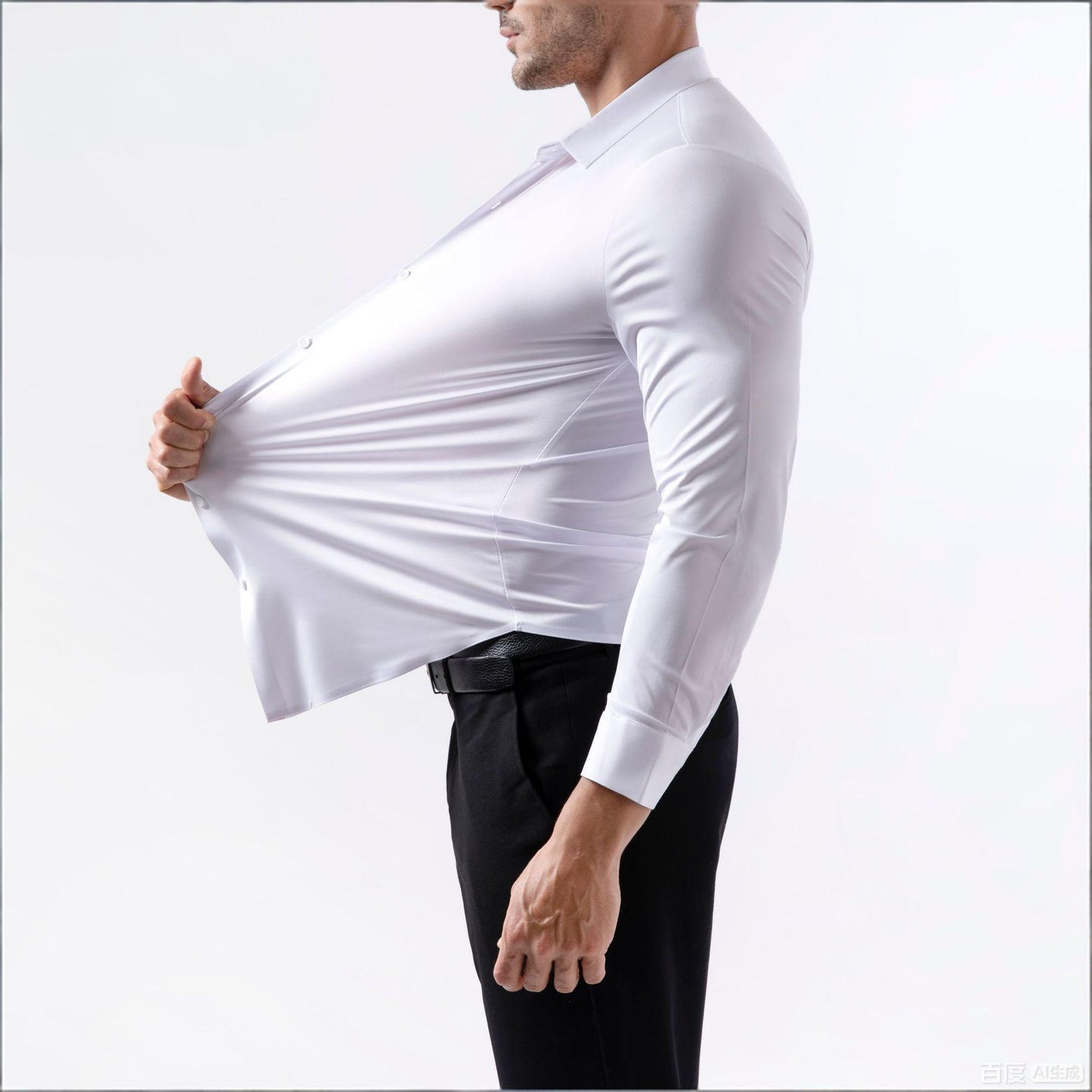 Men’s 16-Way Stretch Slim Fit Dress Shirt, Wrinkle-Free