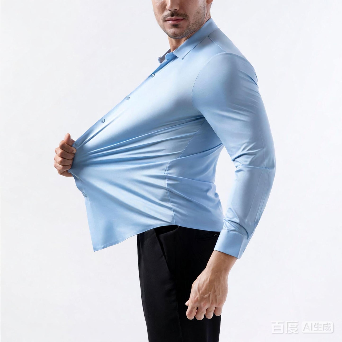 Men’s 16-Way Stretch Slim Fit Dress Shirt, Wrinkle-Free