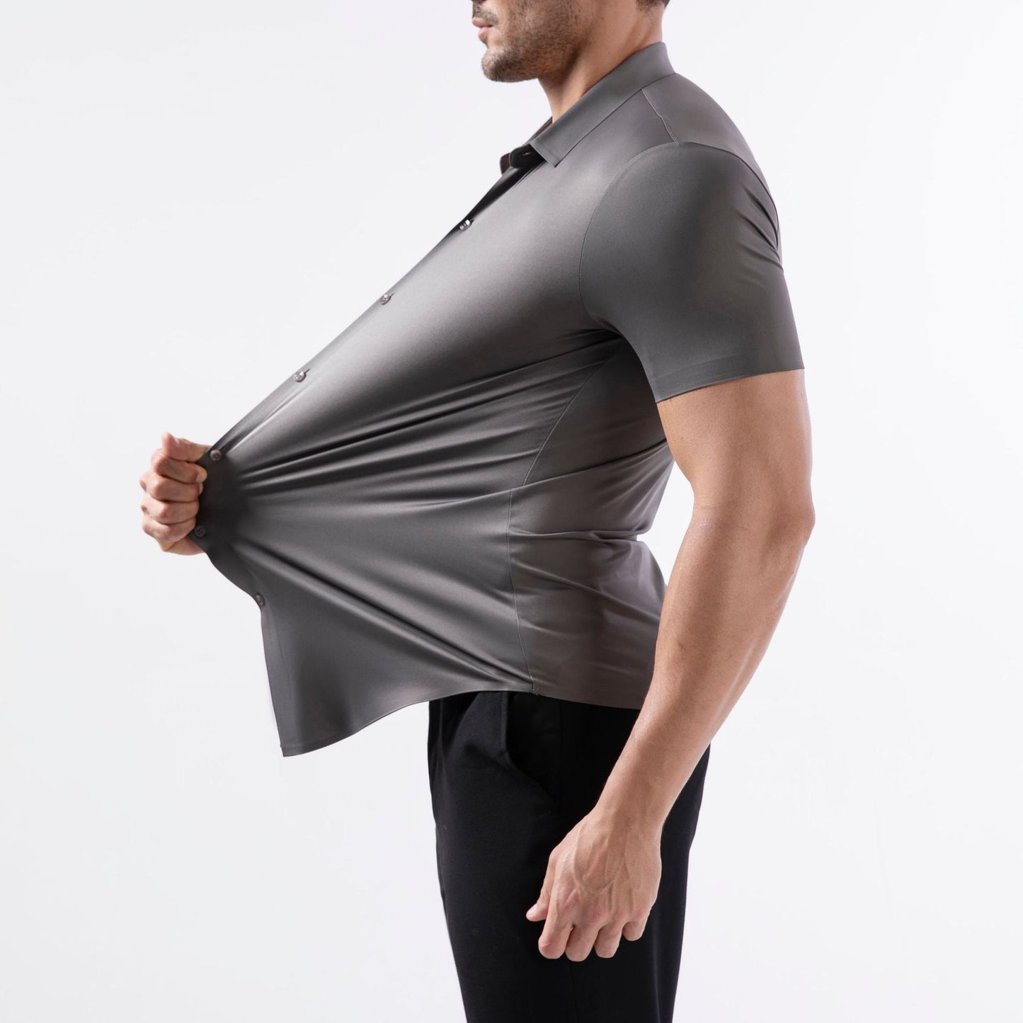 Men’s 16-Way Stretch Slim Fit Dress Shirt, Wrinkle-Free